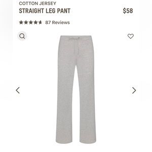 skims cotton straight leg pants